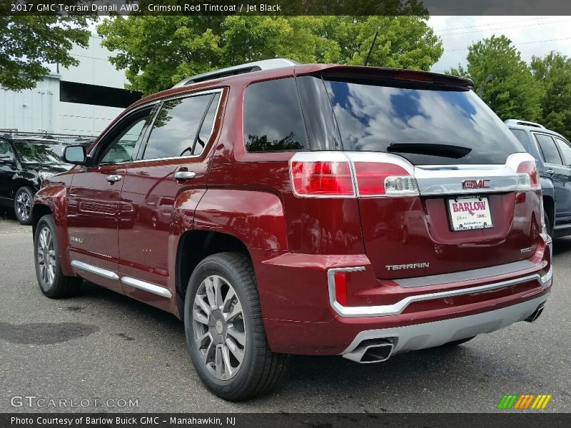 Crimson Red Tintcoat / Jet Black 2017 GMC Terrain Denali AWD
