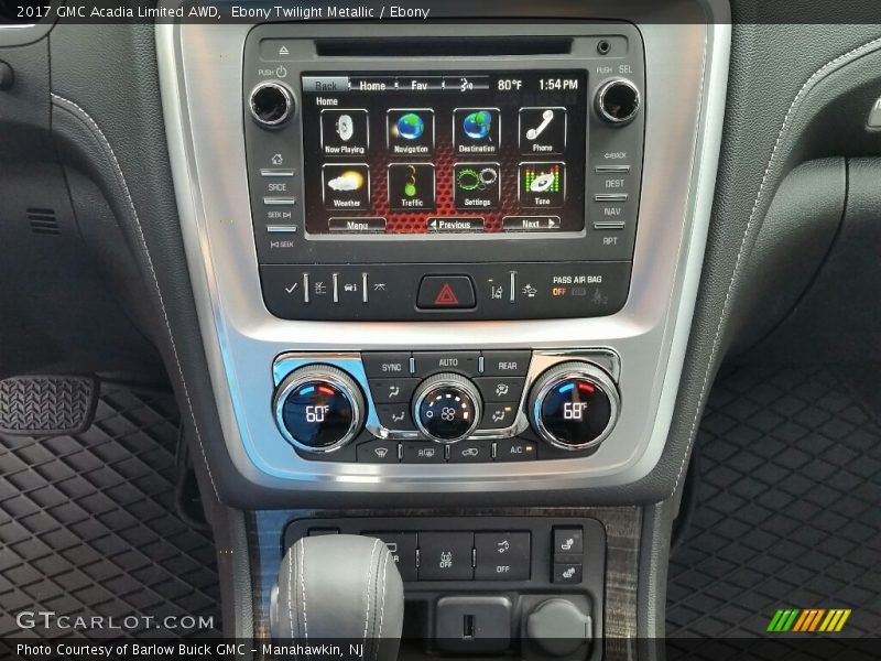 Controls of 2017 Acadia Limited AWD