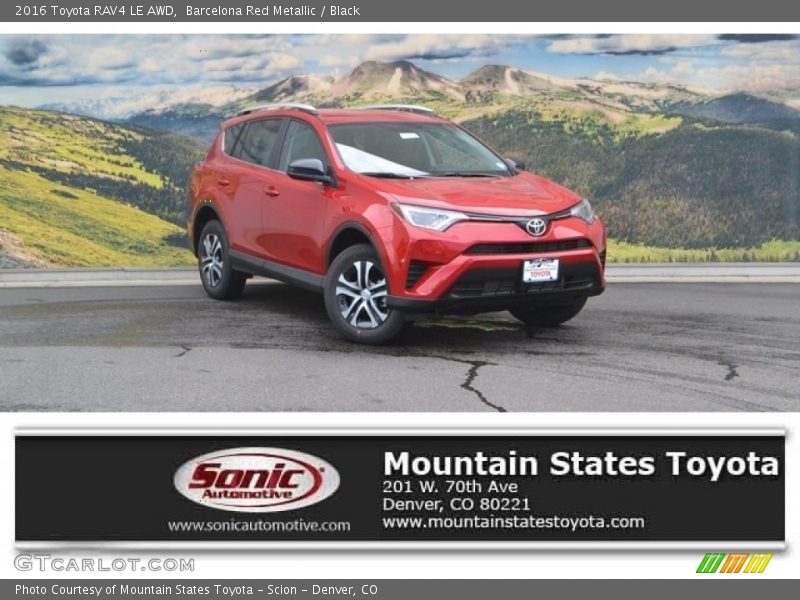 Barcelona Red Metallic / Black 2016 Toyota RAV4 LE AWD