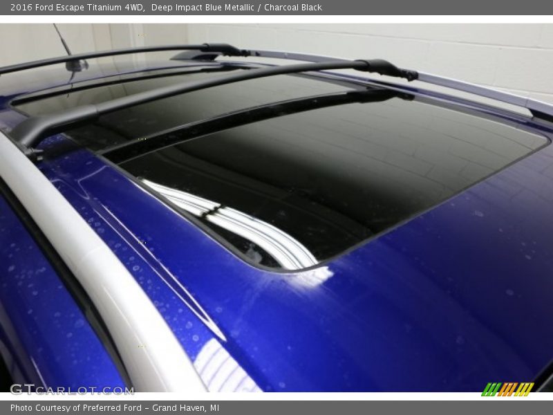 Deep Impact Blue Metallic / Charcoal Black 2016 Ford Escape Titanium 4WD