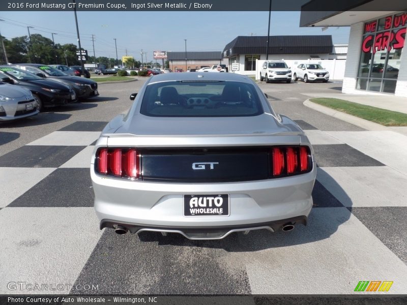 Ingot Silver Metallic / Ebony 2016 Ford Mustang GT Premium Coupe