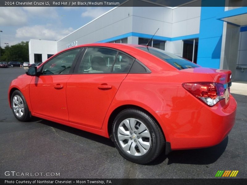 Red Hot / Jet Black/Medium Titanium 2014 Chevrolet Cruze LS