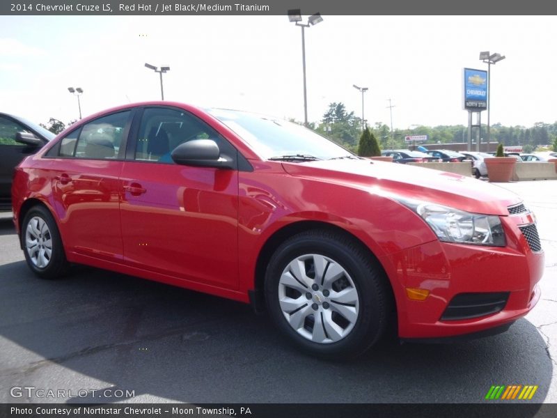 Red Hot / Jet Black/Medium Titanium 2014 Chevrolet Cruze LS