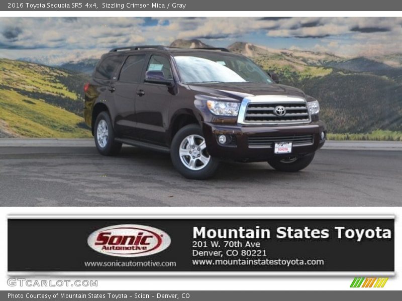 Sizzling Crimson Mica / Gray 2016 Toyota Sequoia SR5 4x4