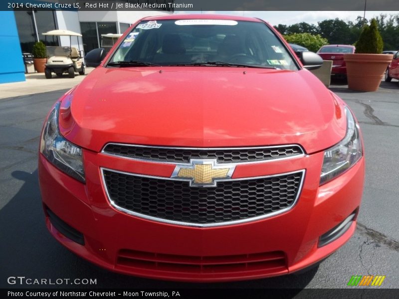 Red Hot / Jet Black/Medium Titanium 2014 Chevrolet Cruze LS