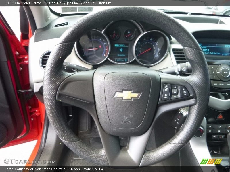 Red Hot / Jet Black/Medium Titanium 2014 Chevrolet Cruze LS