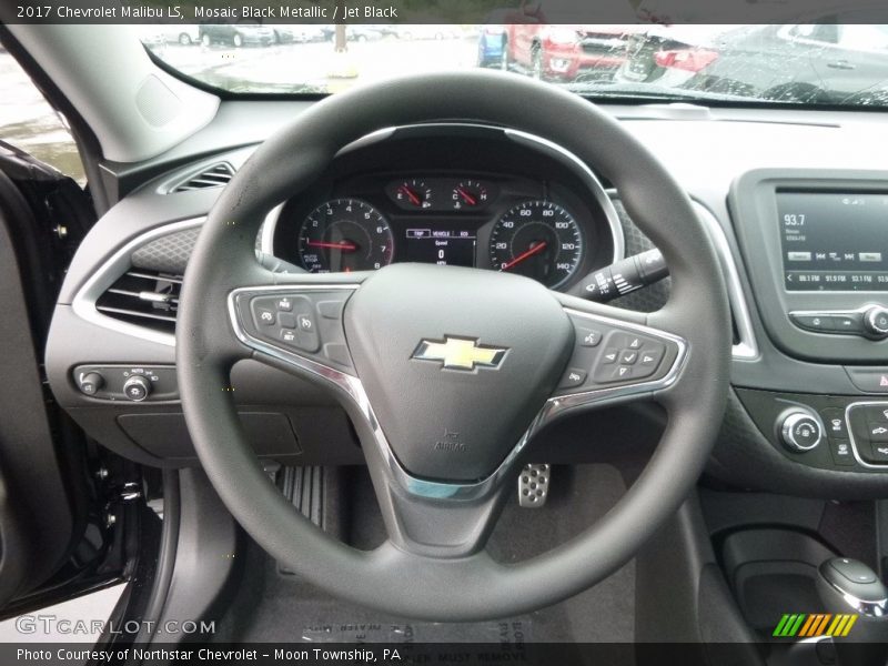 Mosaic Black Metallic / Jet Black 2017 Chevrolet Malibu LS