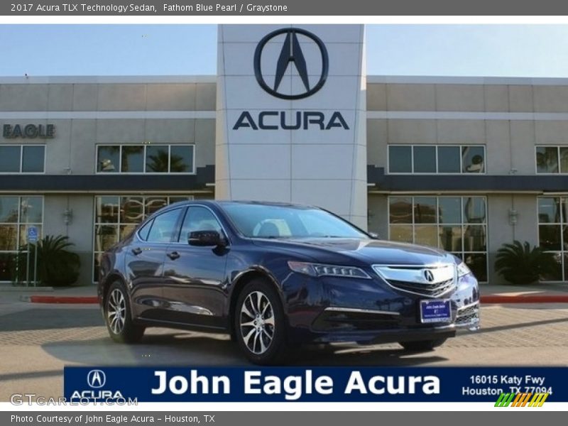 Fathom Blue Pearl / Graystone 2017 Acura TLX Technology Sedan