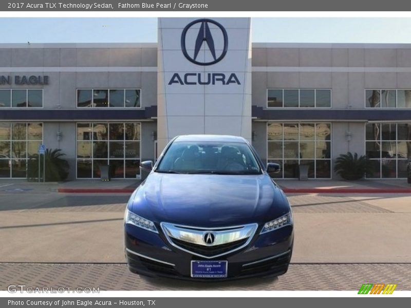 Fathom Blue Pearl / Graystone 2017 Acura TLX Technology Sedan