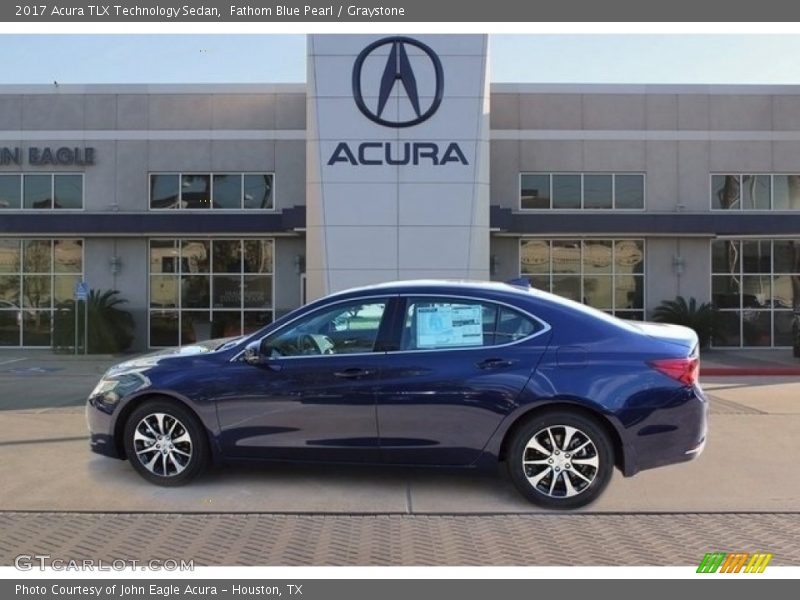 Fathom Blue Pearl / Graystone 2017 Acura TLX Technology Sedan