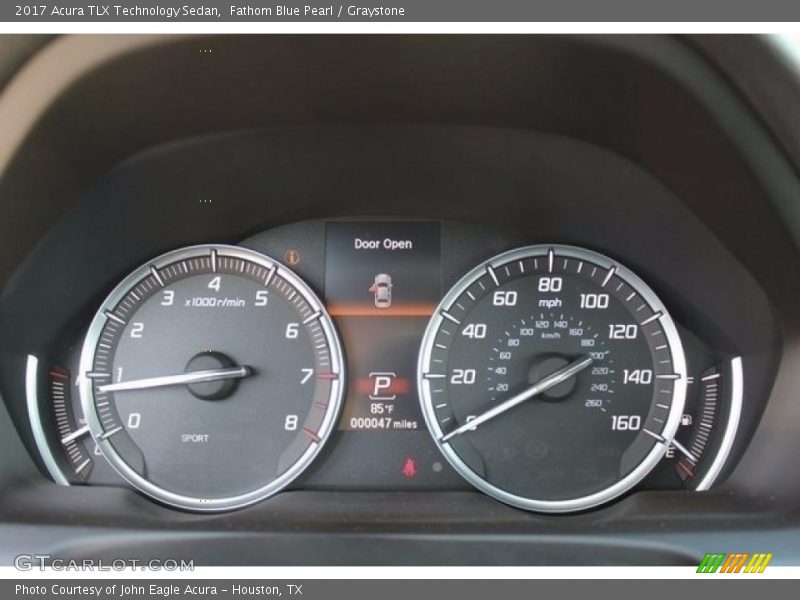 Fathom Blue Pearl / Graystone 2017 Acura TLX Technology Sedan