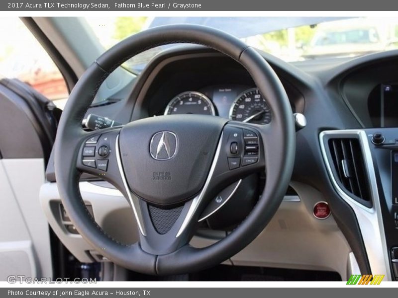 Fathom Blue Pearl / Graystone 2017 Acura TLX Technology Sedan