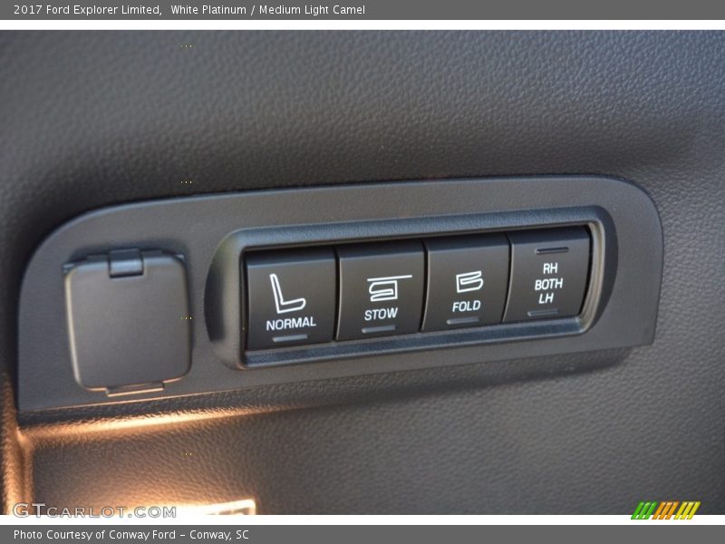 White Platinum / Medium Light Camel 2017 Ford Explorer Limited