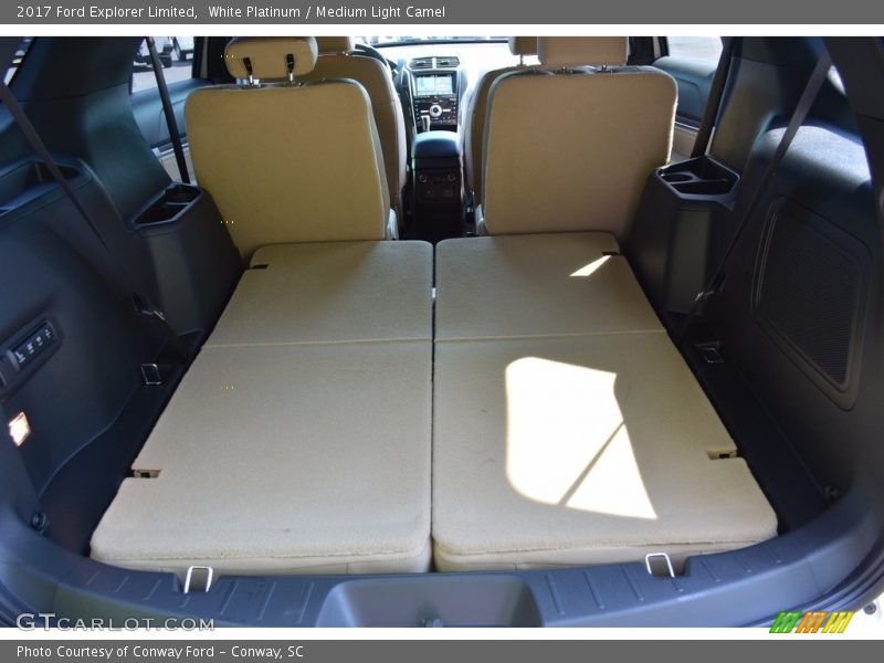 White Platinum / Medium Light Camel 2017 Ford Explorer Limited