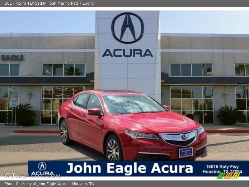 San Marino Red / Ebony 2017 Acura TLX Sedan