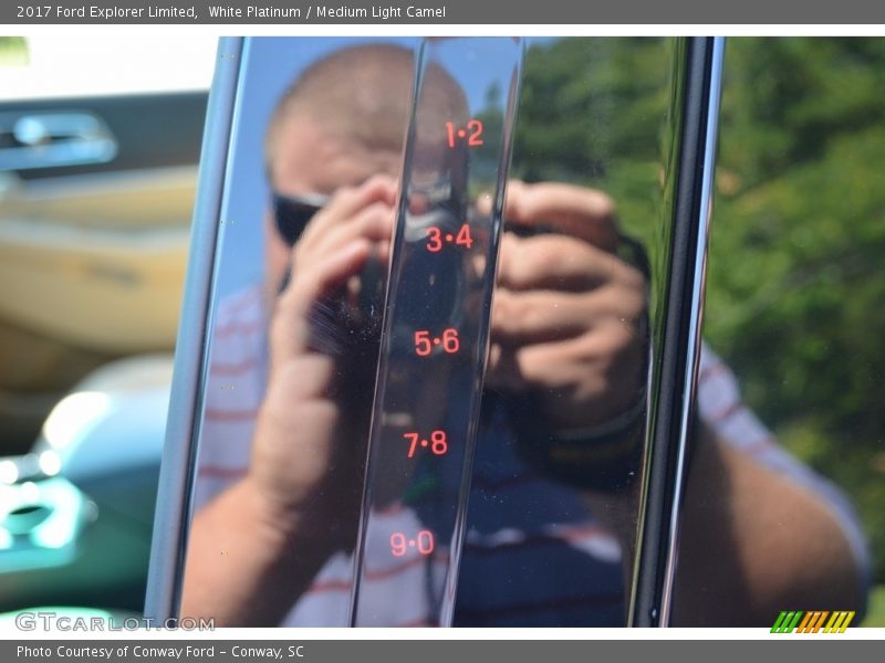 White Platinum / Medium Light Camel 2017 Ford Explorer Limited