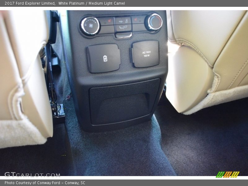 White Platinum / Medium Light Camel 2017 Ford Explorer Limited