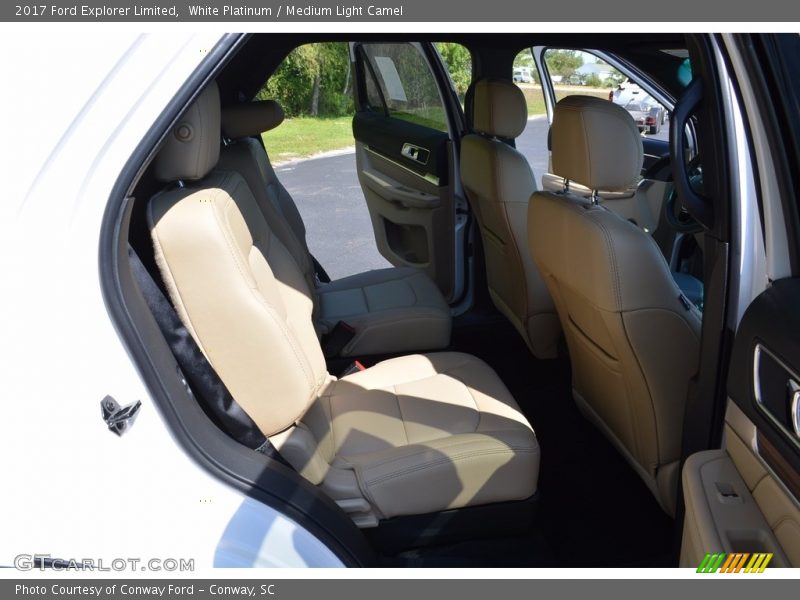 White Platinum / Medium Light Camel 2017 Ford Explorer Limited