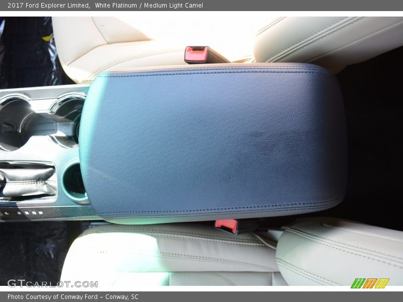 White Platinum / Medium Light Camel 2017 Ford Explorer Limited