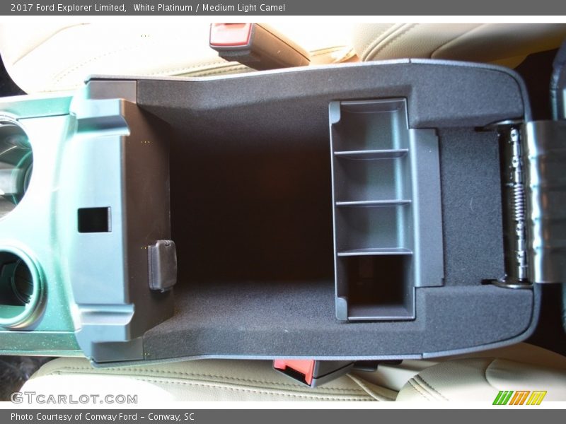 White Platinum / Medium Light Camel 2017 Ford Explorer Limited