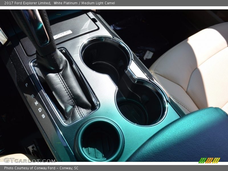 White Platinum / Medium Light Camel 2017 Ford Explorer Limited