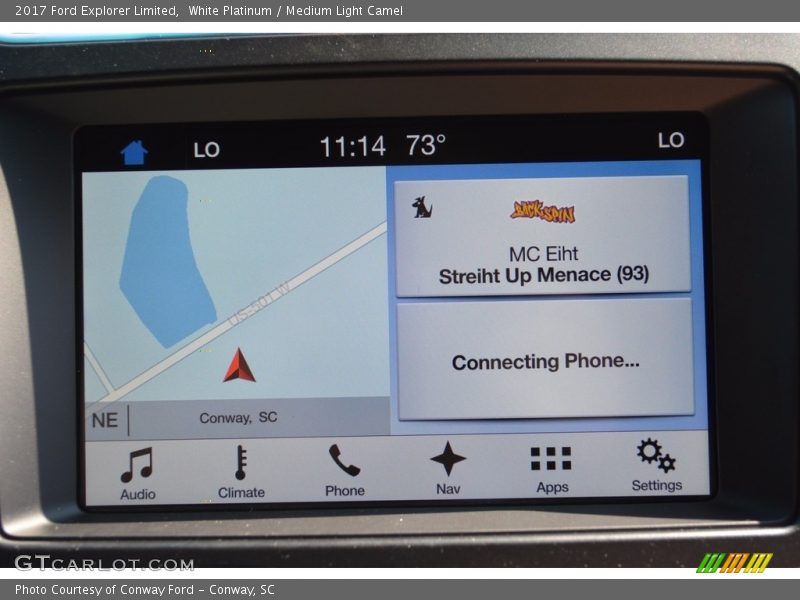 White Platinum / Medium Light Camel 2017 Ford Explorer Limited