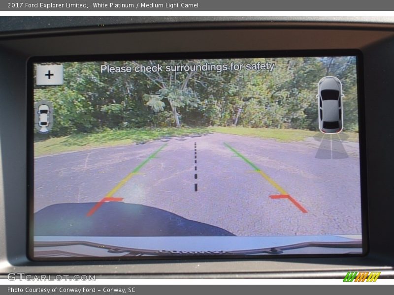 White Platinum / Medium Light Camel 2017 Ford Explorer Limited