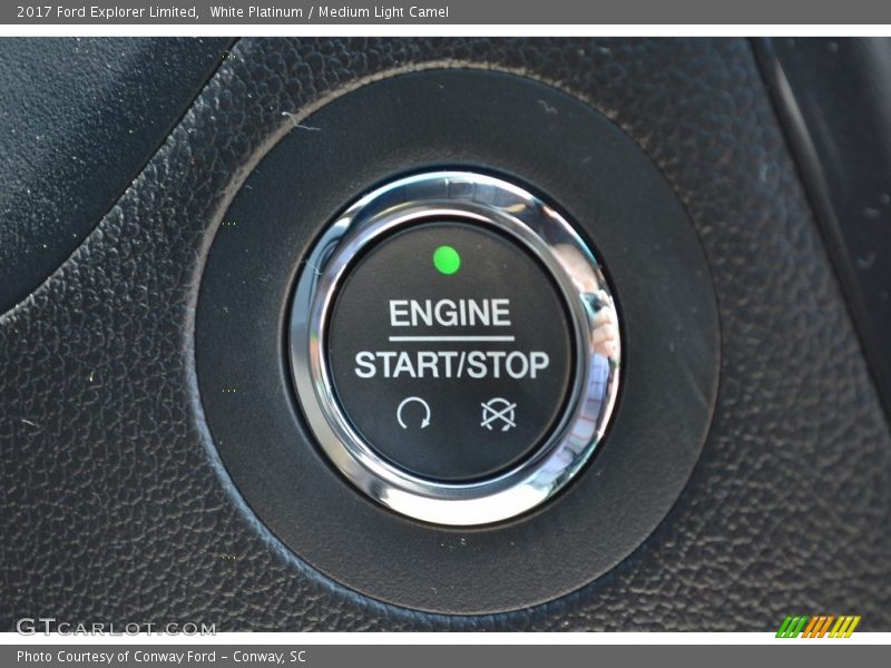 White Platinum / Medium Light Camel 2017 Ford Explorer Limited