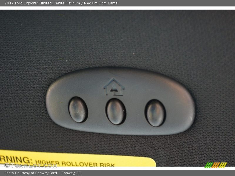 White Platinum / Medium Light Camel 2017 Ford Explorer Limited