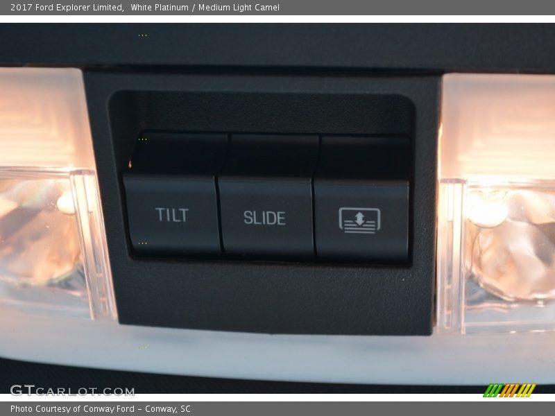 White Platinum / Medium Light Camel 2017 Ford Explorer Limited