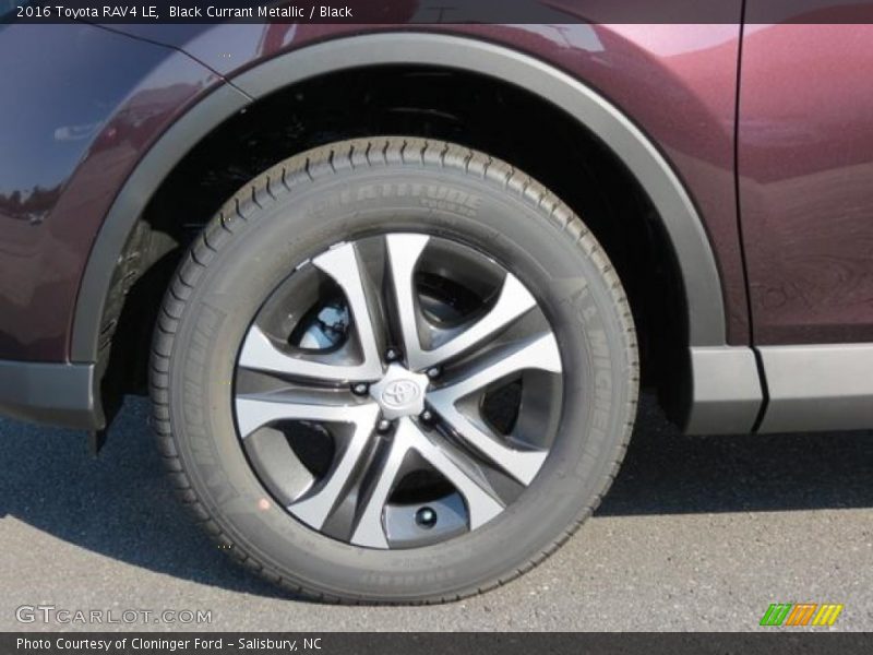 Black Currant Metallic / Black 2016 Toyota RAV4 LE