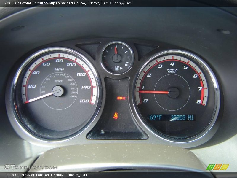 Victory Red / Ebony/Red 2005 Chevrolet Cobalt SS Supercharged Coupe