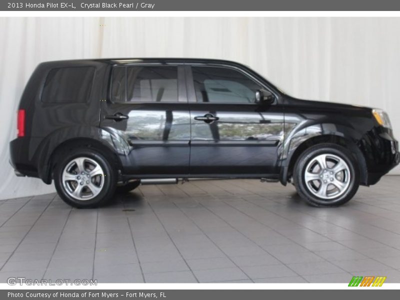 Crystal Black Pearl / Gray 2013 Honda Pilot EX-L