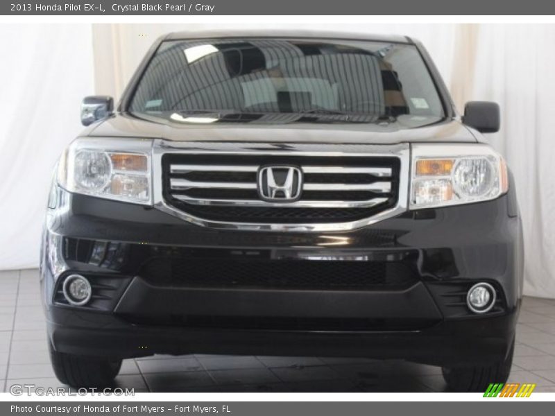 Crystal Black Pearl / Gray 2013 Honda Pilot EX-L