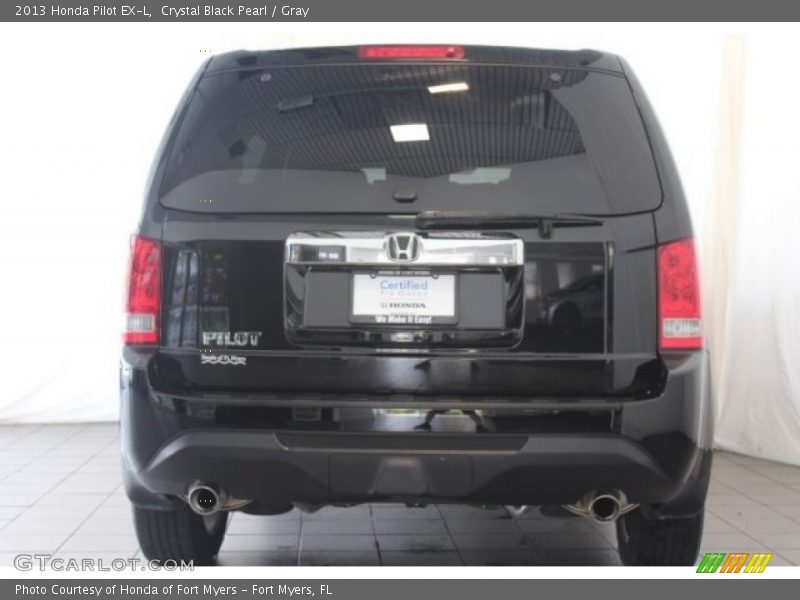 Crystal Black Pearl / Gray 2013 Honda Pilot EX-L