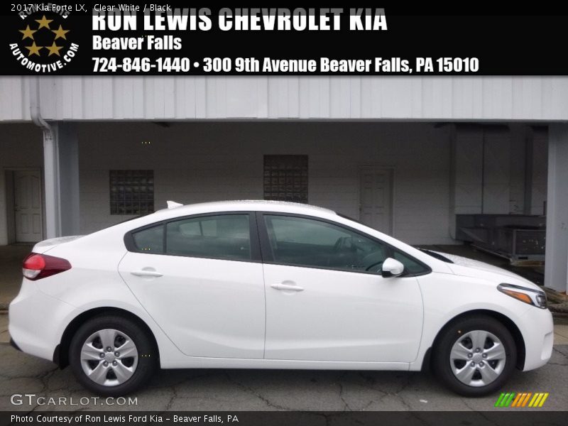 Clear White / Black 2017 Kia Forte LX