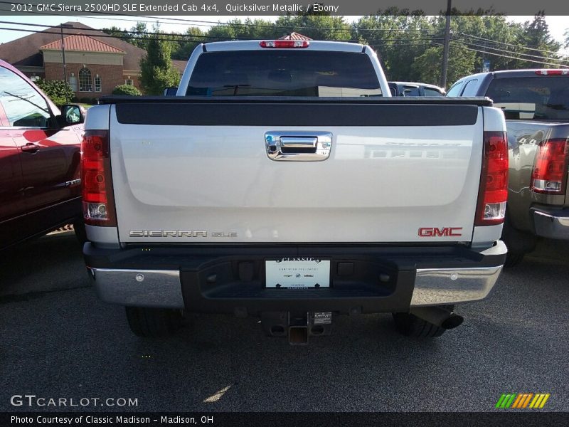 Quicksilver Metallic / Ebony 2012 GMC Sierra 2500HD SLE Extended Cab 4x4
