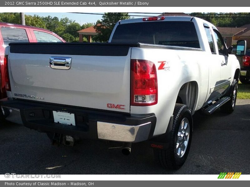 Quicksilver Metallic / Ebony 2012 GMC Sierra 2500HD SLE Extended Cab 4x4