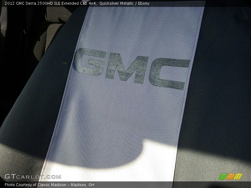 Quicksilver Metallic / Ebony 2012 GMC Sierra 2500HD SLE Extended Cab 4x4
