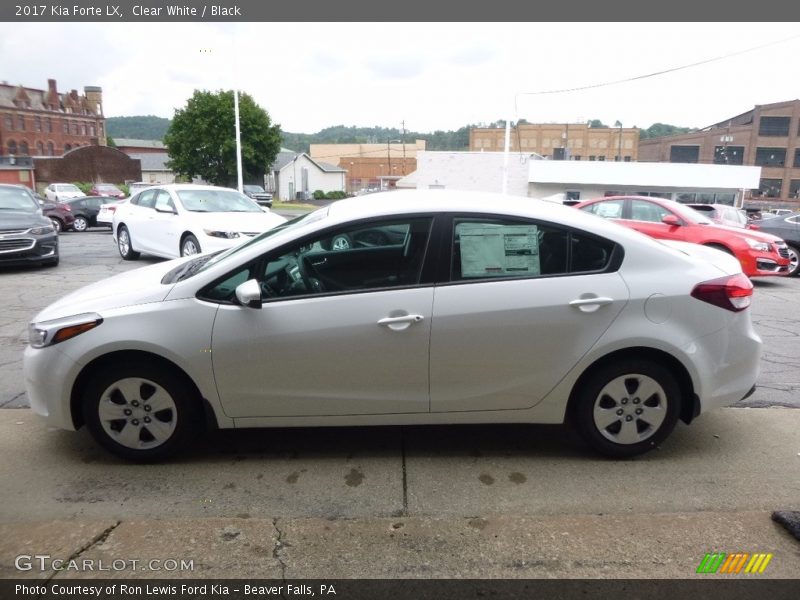 Clear White / Black 2017 Kia Forte LX