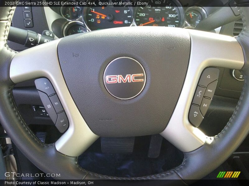 Quicksilver Metallic / Ebony 2012 GMC Sierra 2500HD SLE Extended Cab 4x4
