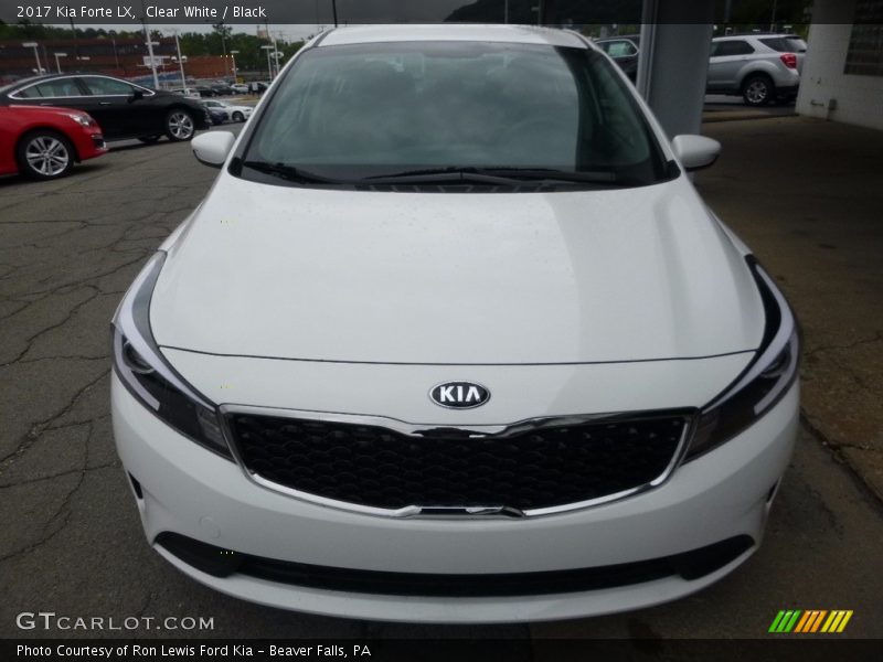 Clear White / Black 2017 Kia Forte LX