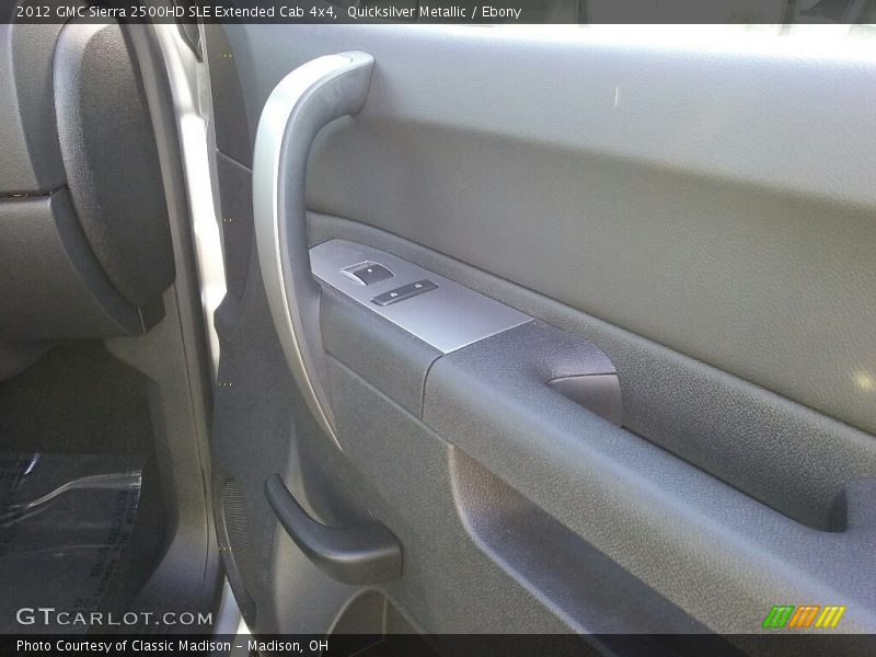 Quicksilver Metallic / Ebony 2012 GMC Sierra 2500HD SLE Extended Cab 4x4