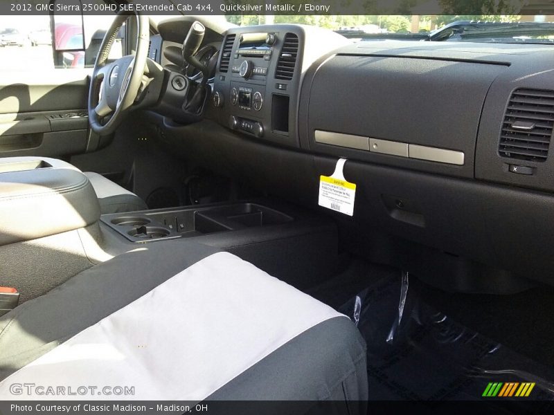 Quicksilver Metallic / Ebony 2012 GMC Sierra 2500HD SLE Extended Cab 4x4