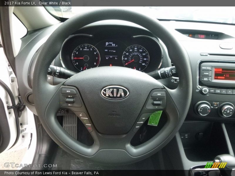 Clear White / Black 2017 Kia Forte LX