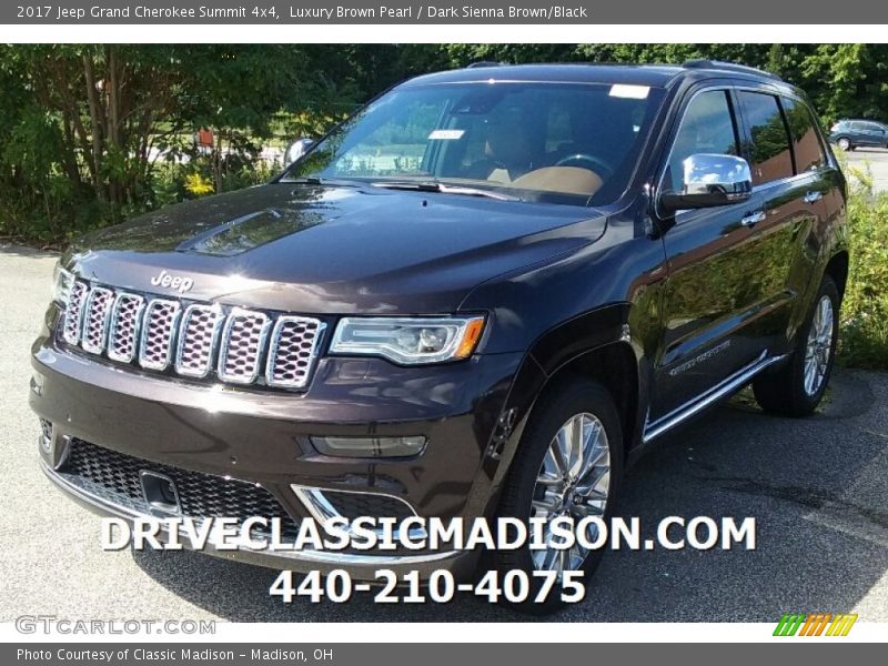 Luxury Brown Pearl / Dark Sienna Brown/Black 2017 Jeep Grand Cherokee Summit 4x4