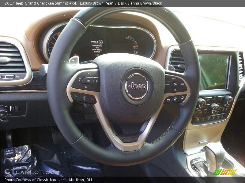 Luxury Brown Pearl / Dark Sienna Brown/Black 2017 Jeep Grand Cherokee Summit 4x4