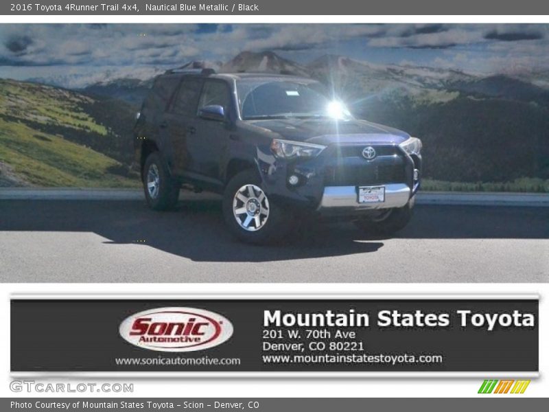 Nautical Blue Metallic / Black 2016 Toyota 4Runner Trail 4x4