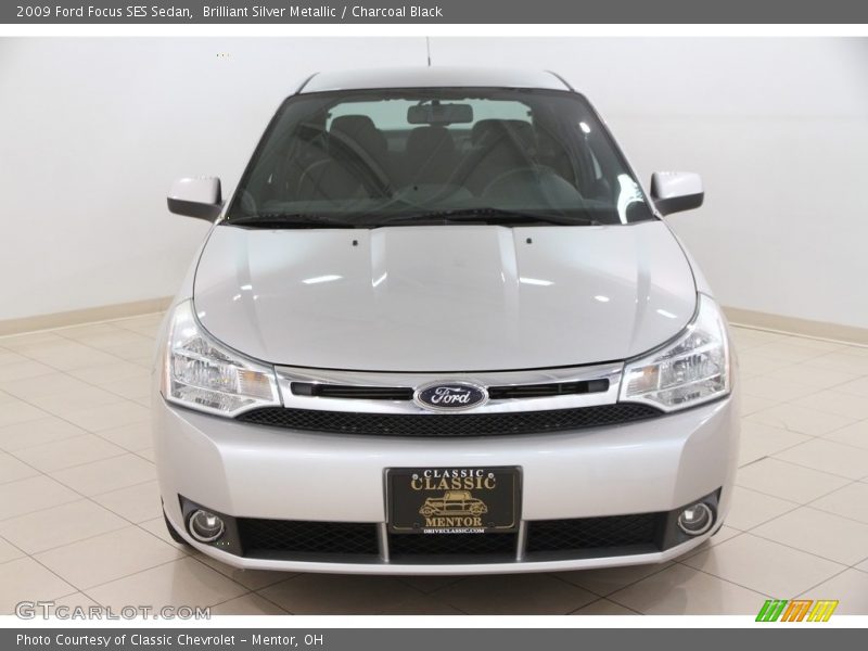 Brilliant Silver Metallic / Charcoal Black 2009 Ford Focus SES Sedan