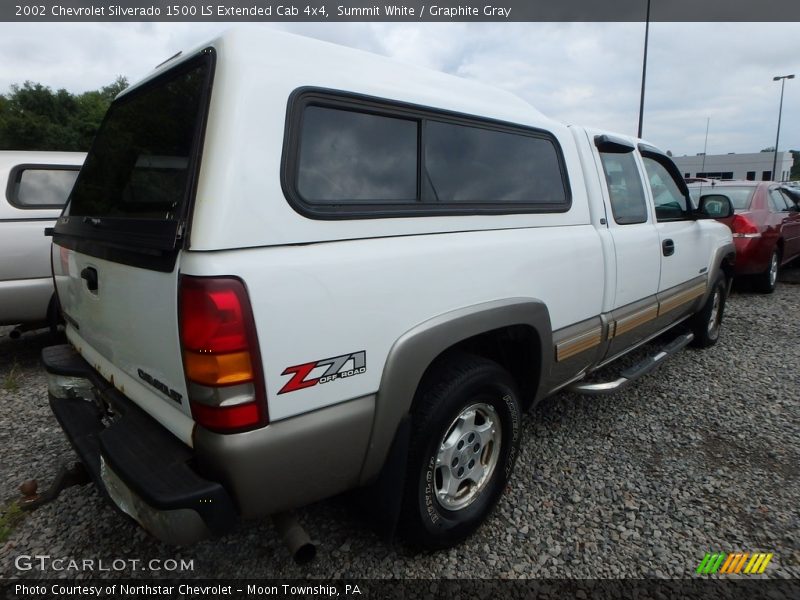 Summit White / Graphite Gray 2002 Chevrolet Silverado 1500 LS Extended Cab 4x4